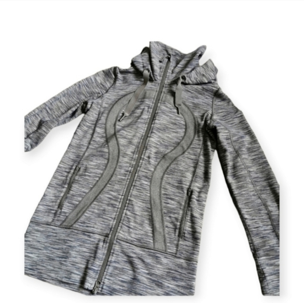 Lululemon Gray hooded zip up jacket Size 6